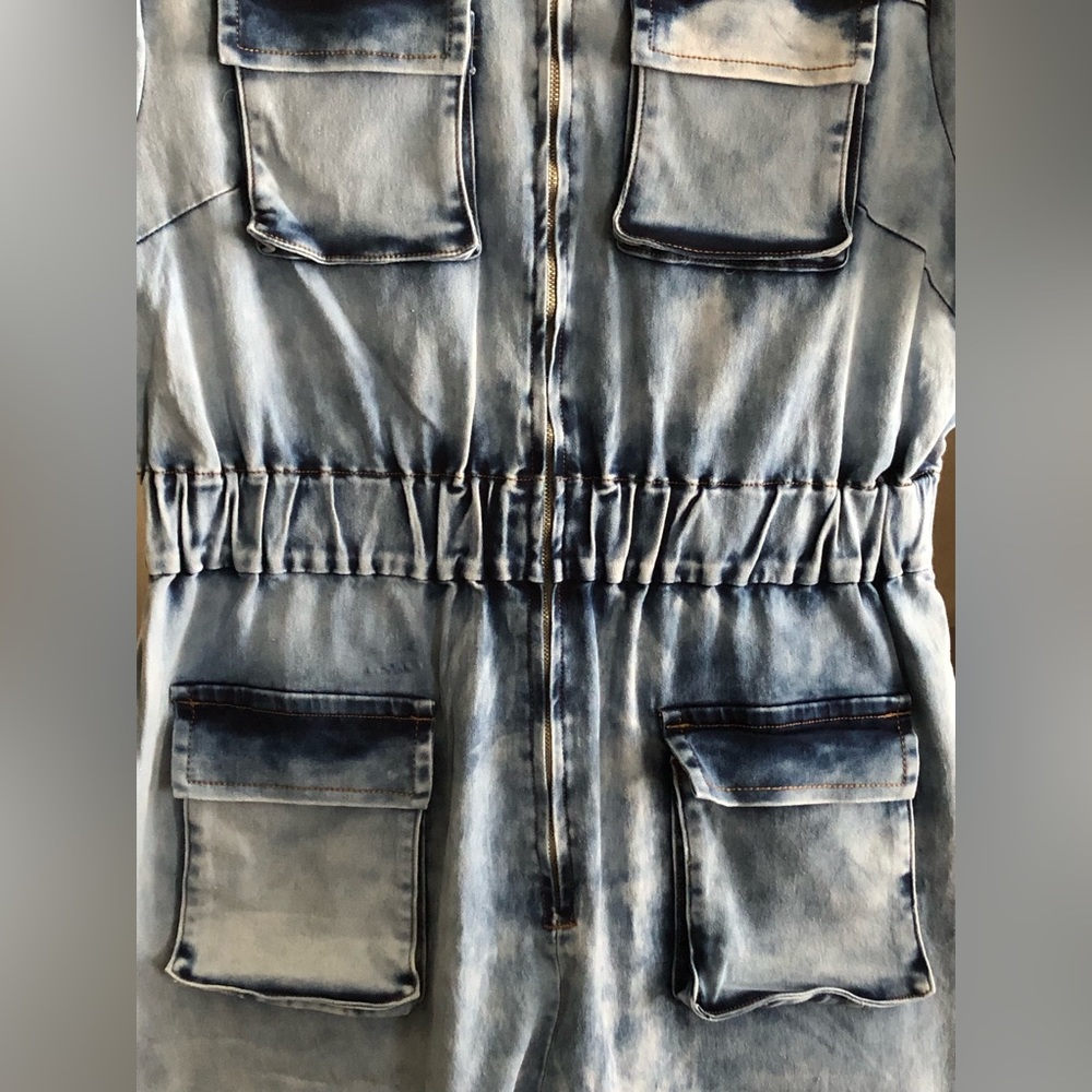 Light Blue Utility Jumpsuit by: Highlight - Picture 6 of 9